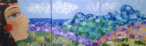 Sommar nr.1, 20x20 (x3), olja, duk, 2017